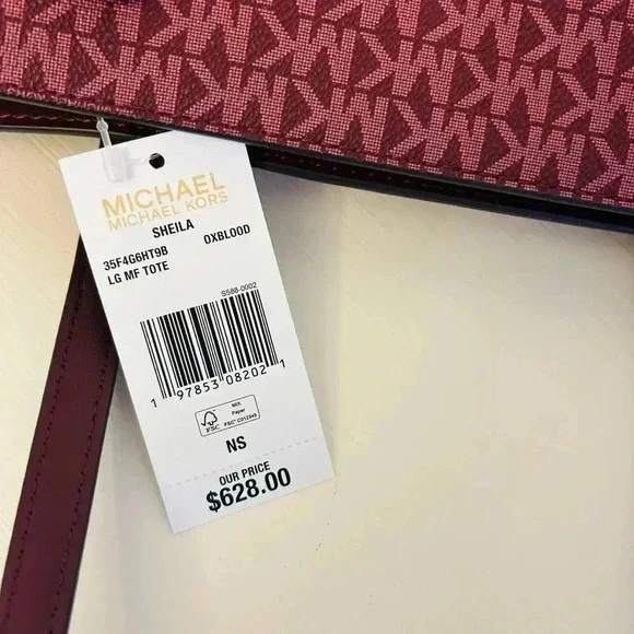 Michael Kors Sheila Large Signature Logo and Metallic Tote Bag - Picture 9 of 10